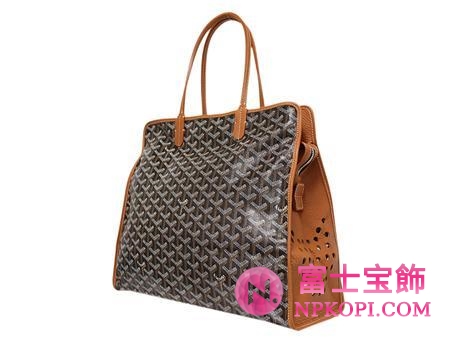 ゴヤール　HARDY PM　トートバッグ（ブラック×ブラウン）HARDY-PM03-NOIR-GOLD